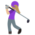 🏌🏼‍♀️ woman golfing: medium-light skin tone display on JoyPixels